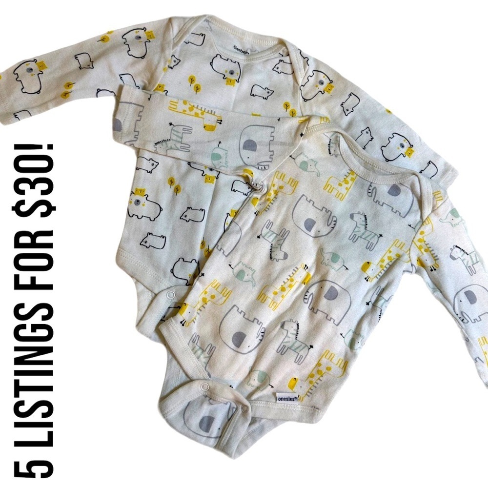 Gerber Baby Boy 0-3 month onesies lot